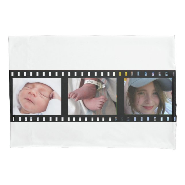 Funda de Travesseiro com Foto Personalizada Faixa  (Frente)
