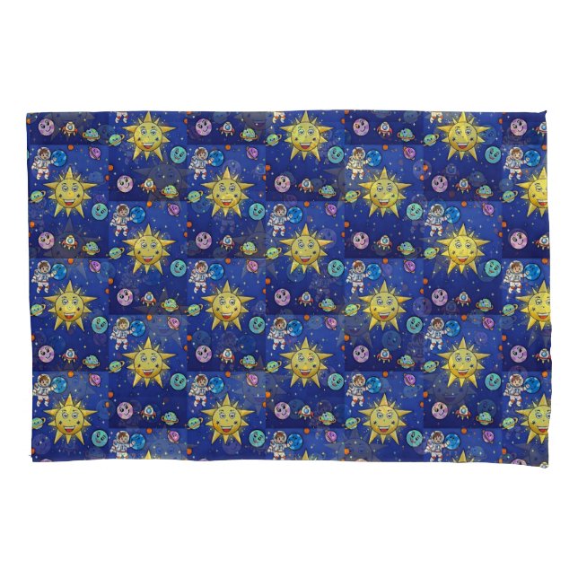 Funda de Travesseiro Padrão Sonhos de Infância (Frente)