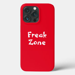 Funda para iphone com fundo vermelho e fonte branc