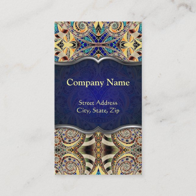 Fundo abstrato floral do cartão de visita (Frente)