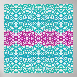 Fundo abstrato floral do poster