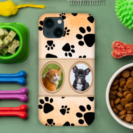 Fundo amarelo com patas, foto personalizada para a