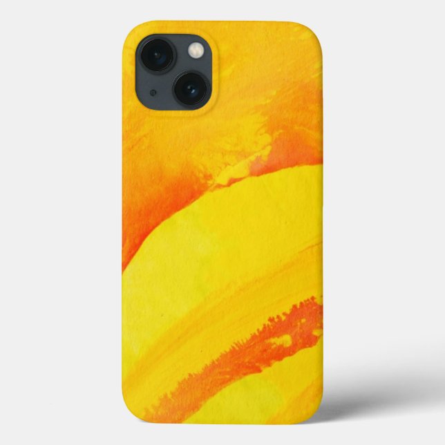 fundo amarelo. cor d'água no papel (Verso)