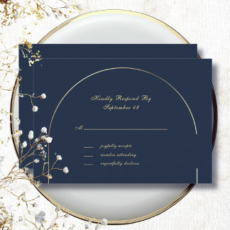 Fundo Azul Escuro Arco Dourado Quadro Casamento RS
