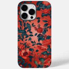 Fundo Botânico Vermelho Floral