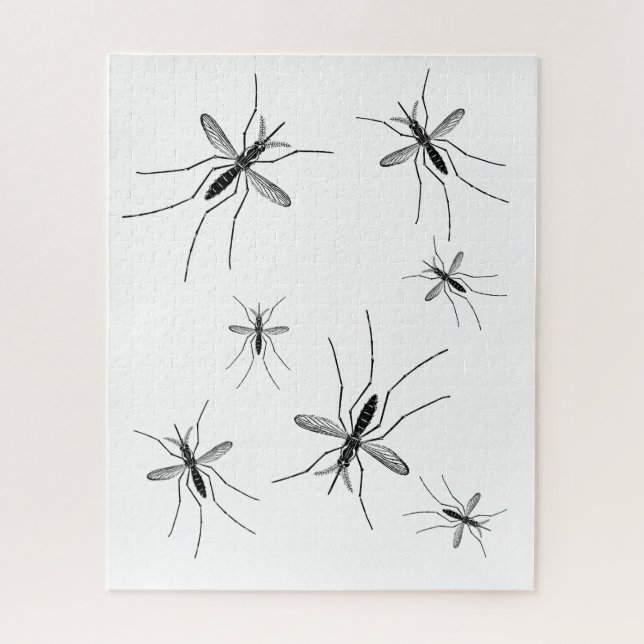 Fundo Branco Quebra-cabeça do Mosquito (Vertical)