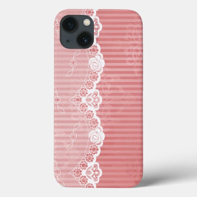Fundo cor-de-rosa e branco com laço preto (Verso)