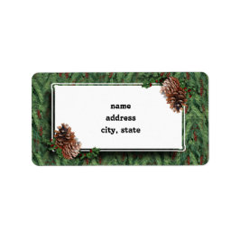 Fundo da Árvore de Natal com Etiqueta