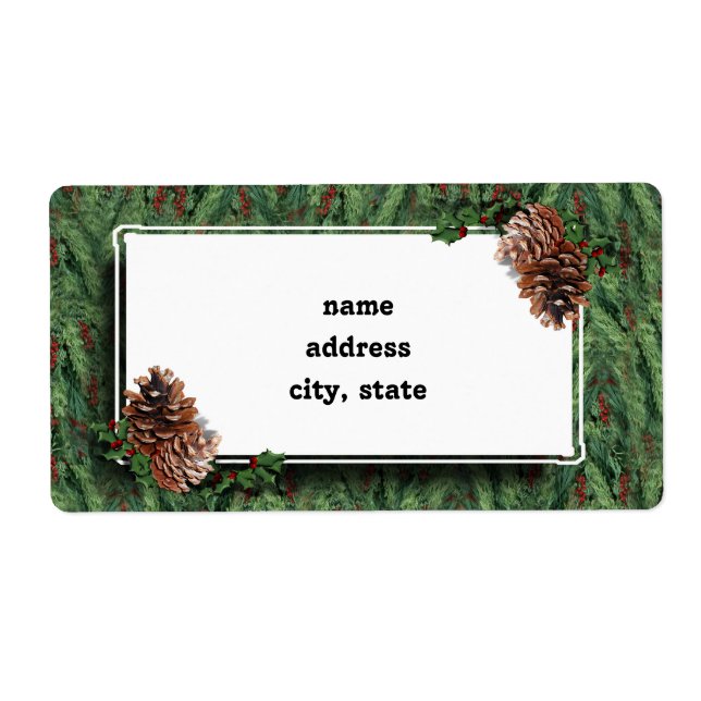 Fundo da Árvore de Natal com Etiqueta (Frente)