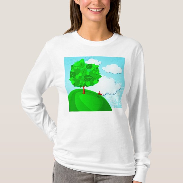 Fundo da árvore, t-shirt (Frente)