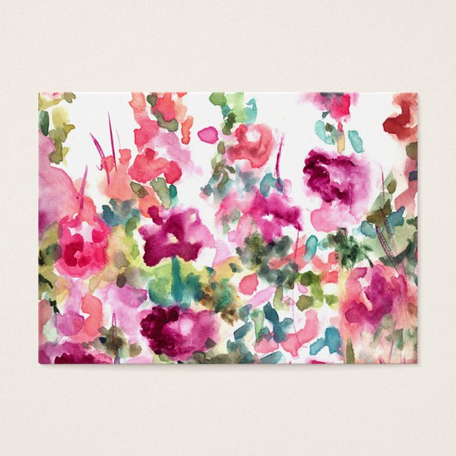 Fundo da Flor de Aquarela Abstrato rosa (Frente)
