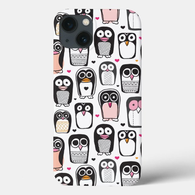 fundo da ilustração do pássaro do pinguim (Verso)