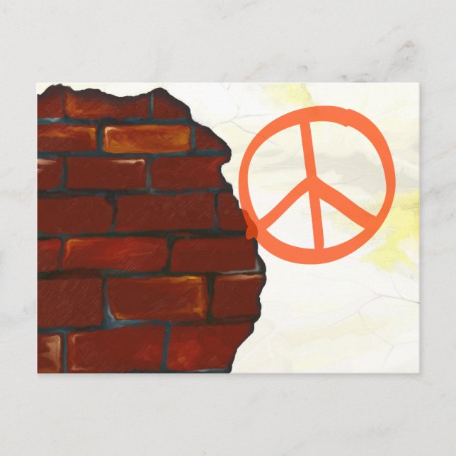 Fundo da parede antiga, cartão postal (Frente)
