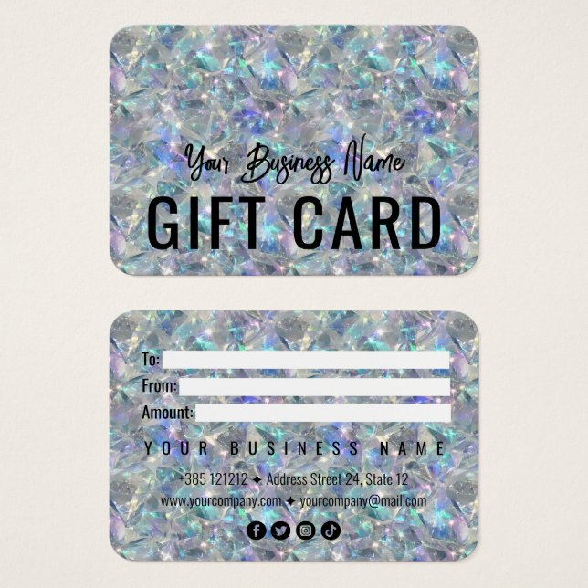 Fundo da Pedra Óptica Holográfica (Frente & Verso)