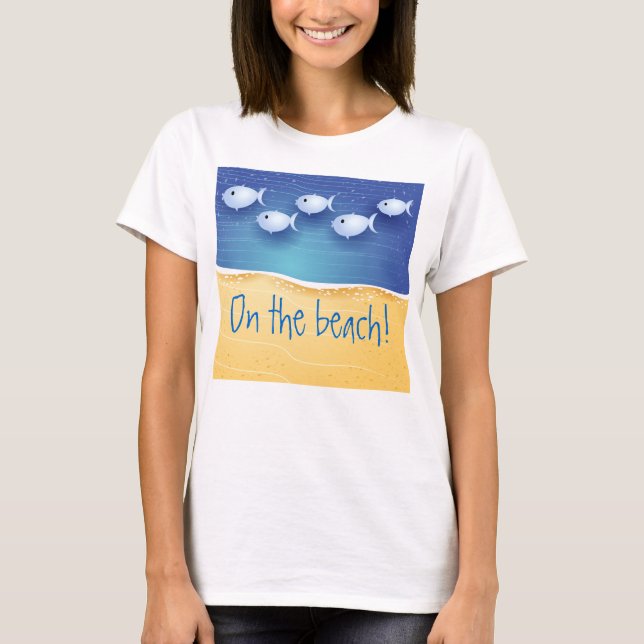 Fundo da praia, camisa (Frente)