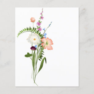 fundo de álbum de recortes de buquê de flores silv