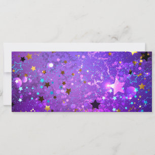 Fundo de folhas roxas com estrelas