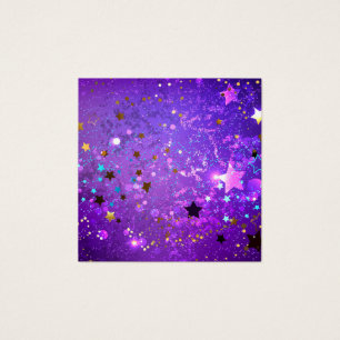 Fundo de folhas roxas com estrelas