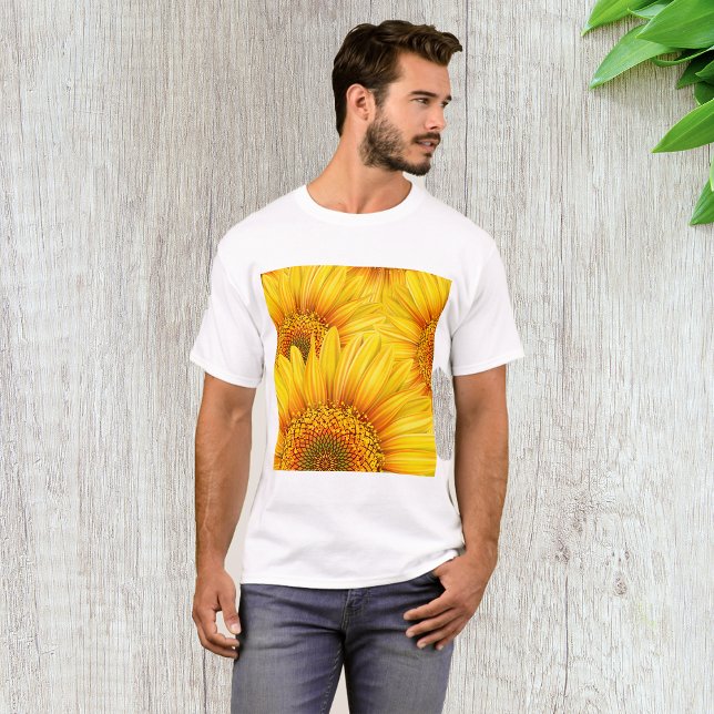 Fundo de girassol Mens T-Shirt (Criador carregado)