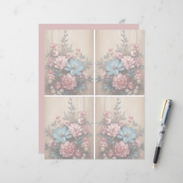 Fundo de luz suave da sombra das flores (Frente/Verso In Situ)