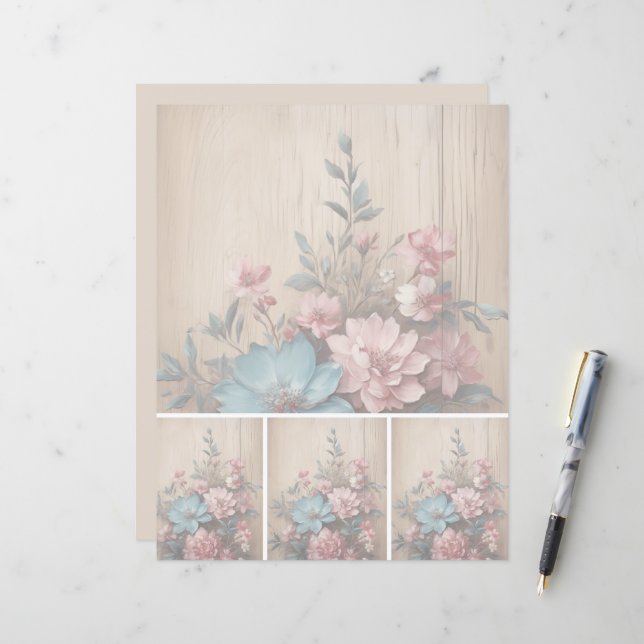 Fundo de luz suave da sombra das flores (Frente/Verso In Situ)