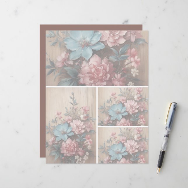 Fundo de luz suave da sombra das flores (Frente/Verso In Situ)