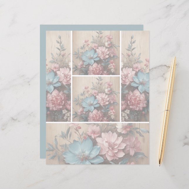 Fundo de luz suave da sombra das flores (Frente/Verso In Situ)