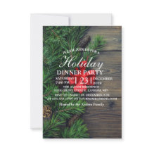 fundo de madeira com convite de natal