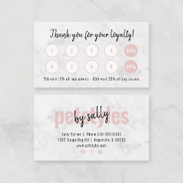 Fundo de mármore do cartão de fidelidade comercial