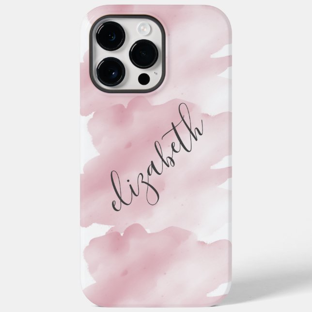 Fundo de respingo de lavagem de aquarela rosa com  (Verso)
