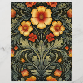 Fundo de Scrapbook Floral Vintage Art Nouveau