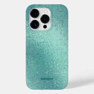 Fundo de shimmering iridescente azul-verde