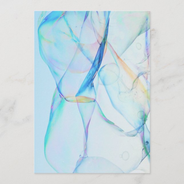 fundo do céu com bolhas cartão de agradecimento co (Frente)