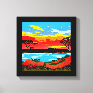 Fundo do Deserto do abstrato nº 5 Impressão da Tel