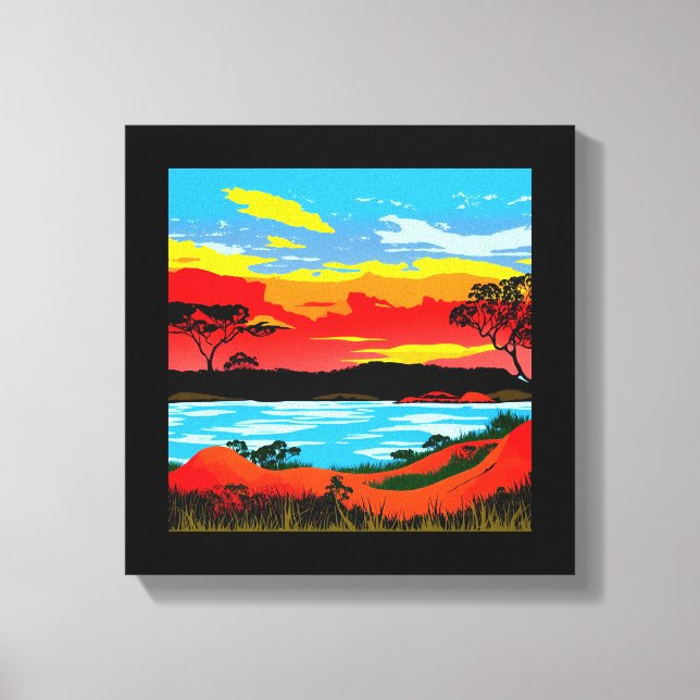 Fundo do Deserto do abstrato nº 5 Impressão da Tel (Frente)