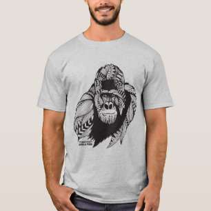 Fundo do gorila de Dian Fossey da camisa dos