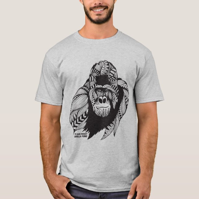 Fundo do gorila de Dian Fossey da camisa dos (Frente)