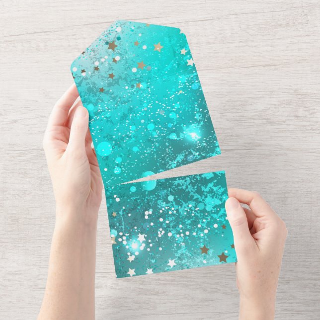 Fundo do Mint Turquoise Foil (Tearaway)
