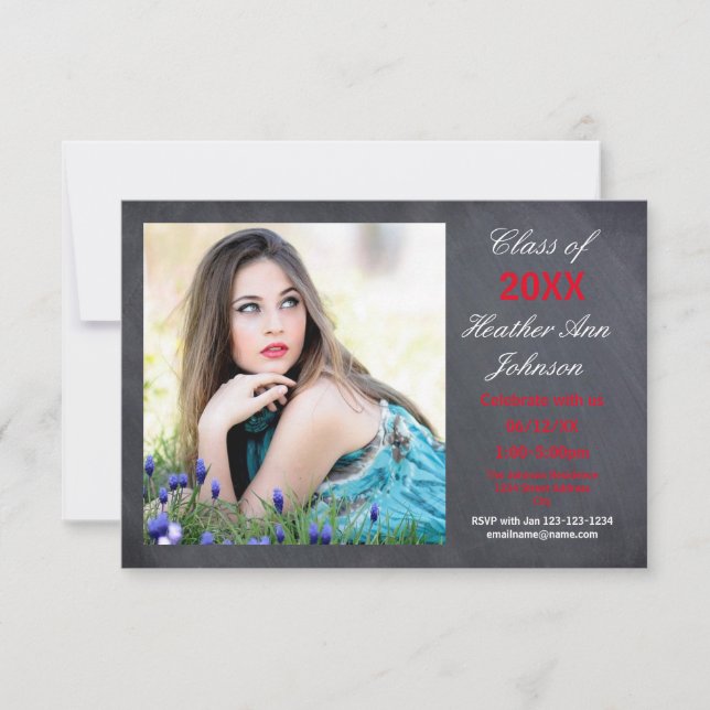 Fundo do Quadro de Fotos - Anúncio de Formando 3x5 (Frente)