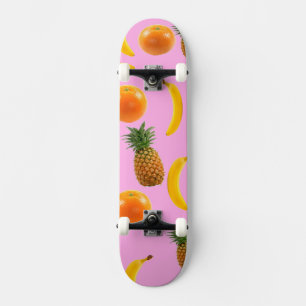 Fundo do rosa do conselho do skate da fruta
