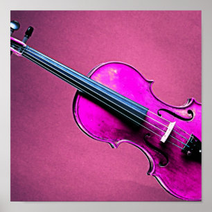 Fundo do rosa do violino ou do poster da viola