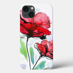Fundo floral pintado abstrato