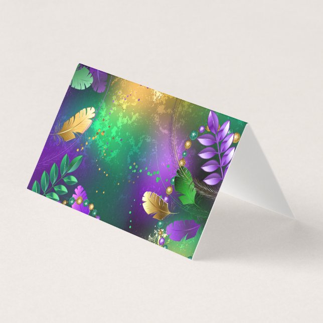 Fundo márdi iridescente com miçangas (Frente)