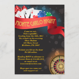 Fundo MONTE CARLO CASINO NOTURNO Convite