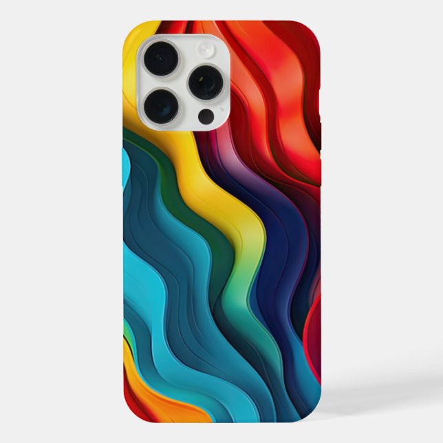 Fundo ondulado com cores de arco-íris (Verso)