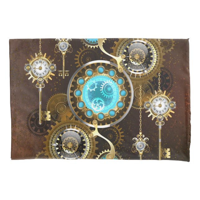 Fundo Rusty Steampunk com Lentes Turquesa (Frente)
