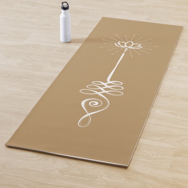 Fundo Simples Unalome - Tapete de Yoga Bege + Neve (In Situ)