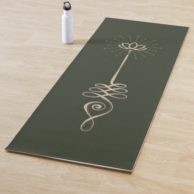 Fundo Simples Unalome - Tapete de Yoga Pine + Dove (In Situ)