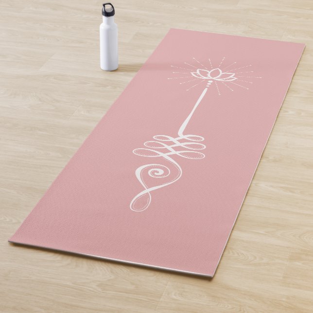 Fundo Simples Unalome - Tapete de Yoga Rosa + Neve (In Situ)