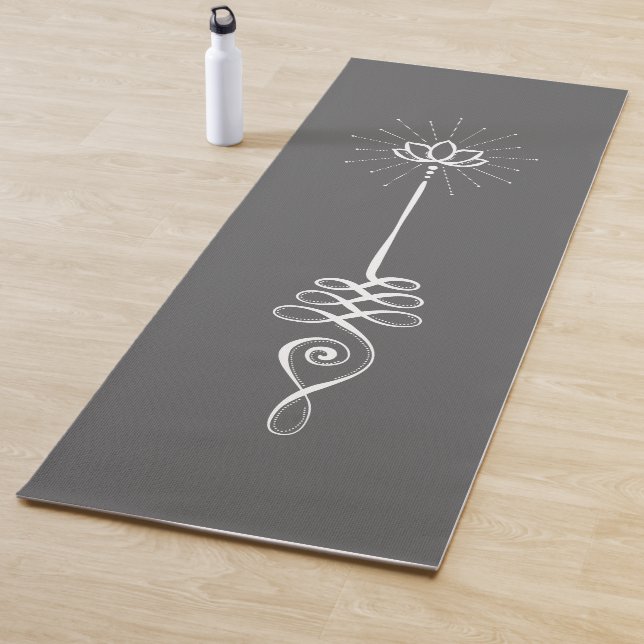 Fundo Unalome Plano - Tapete de Yoga Slate + Snow (In Situ)